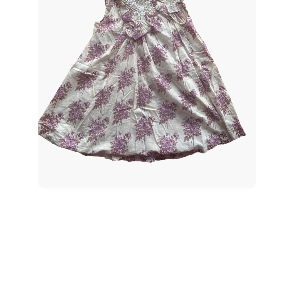 Pink Chicken White and Purple Floral Dress